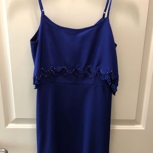 fancy blue beaded forever 21 dress size small